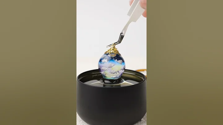 ✨UV Resin Magic🌈Watch the Stunning cloud pendant!   🤍Inspiration  credit:plaacce2015  #shorts #diy