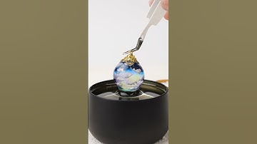 ✨UV Resin Magic🌈Watch the Stunning cloud pendant!   🤍Inspiration  credit:plaacce2015  #shorts #diy