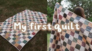 sewing my first quilt start to finish! | patchwork quilt