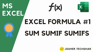 SUM, SUMIF, SUMIFS | MS Excel Formula Malayalam | Jouher Techshar