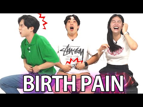 GUYS try labor pain simulator FOR THE FIRST TIME!