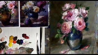 How to Paint a Vase of Roses- Painting Acrylic Roses screenshot 5