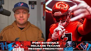 The Bullpen: Post Schedule Release Texans Record Prediction