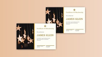 Design a Membership Certificate with Christmas Star for Free using Visual Paradigm InfoART