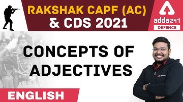 CAPF (AC) & CDS 2021 | ENGLISH | Concepts of Adjectives