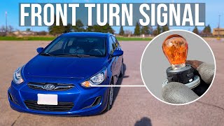 How to Replace Front Turn Signal Bulb - Hyundai Accent 2012-2017