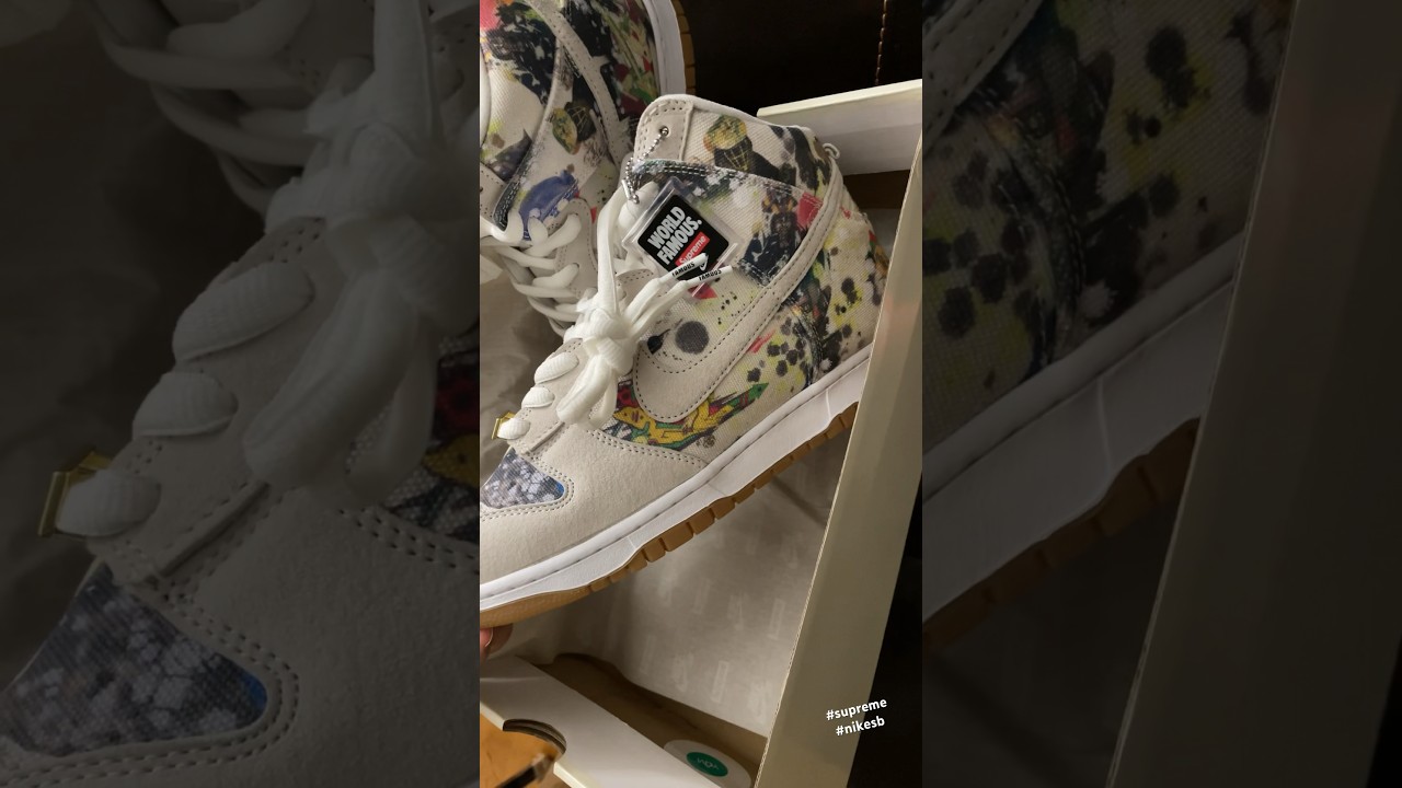 A quick look at the Nike SB x Supreme Dunk High  “ Rammellzee “ 