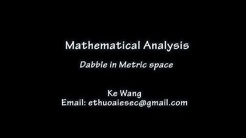 【Mathematical Analysis】Metric space introduction