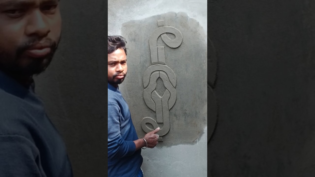 beautiful wall plaster design 