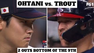 Shohei Ohtani vs. Mike Trout Full At Bat in the 2023 World Baseball Classic Final