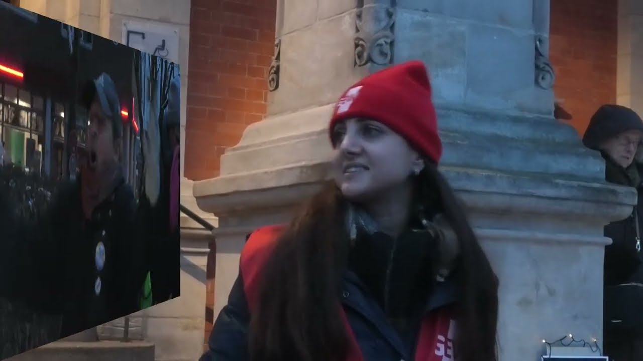 Demonstration vor dem Harburger Rathaus zur Schließung der Kita Elfenwiese