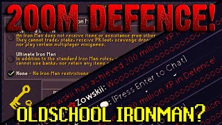 RS3 | 200m Defence! | Oldschool Ironman?