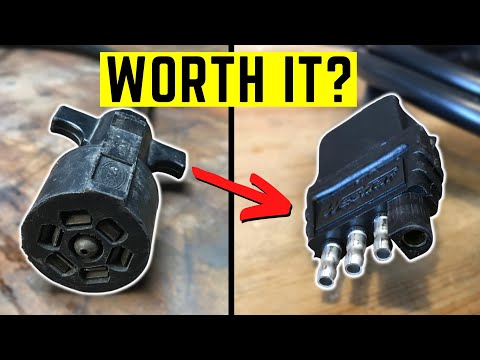 Why I Converted a 7-Way RV Trailer Plug to 4-Way Flat | Pop Up Camper Wiring Harness Downgrade
