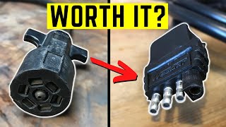 Why I Converted a 7Way RV Trailer Plug to 4Way Flat | Pop Up Camper Wiring Harness Downgrade