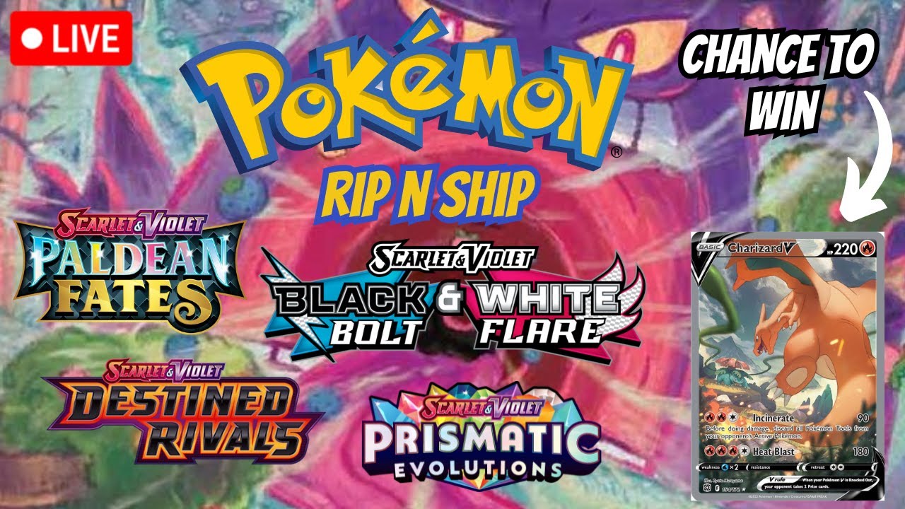 LIVE Pokemon RIP N SHIP! WIN AN ALT ART CHARIZARD TONIGHT!