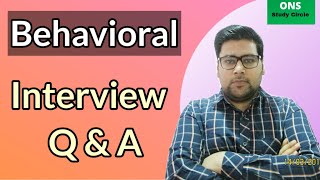 Behavioral Interview Questions | Interview Questions