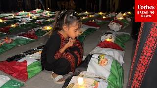 Palestinians Gather In Gaza To Hold Funeral For Those Killed In Recent Airstrikes Around City