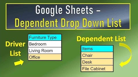 Google Sheets Dependent Drop Down List