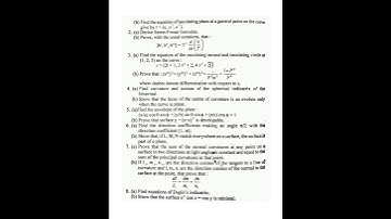 Hnbgu 2014-15 Differential Geometry Question paper#shorts#trending#solution link is in comment box👉