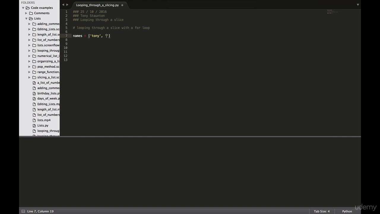 12 Looping Through a Slice - YouTube