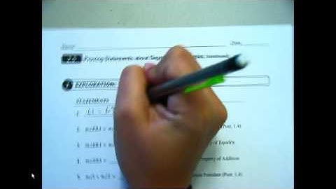 BID Geo 2.5, Proving Statements about Segments and Angles (part 1)