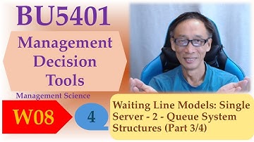 Waiting Line Models: Single Server - 2 - Queue System Structures (Part 3/4)