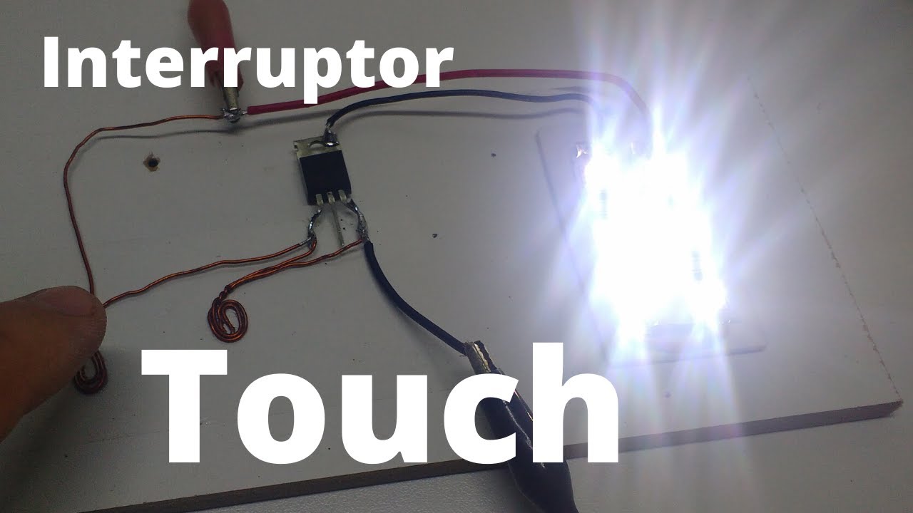 Simples interruptor por toque muito fácil - Apresentação Feira de Ciências -Simple touch switch