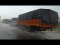 Truck driver bumped to Tavera car rear side in heavy rains on Mumbai-Nashik Highway