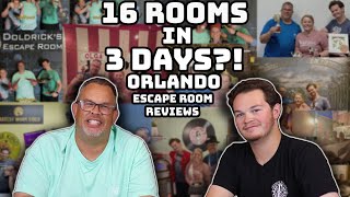 Orlando Escape Room Vacation. 16 Games in 3 days.