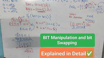 Bit Manipulation and swapping of Bits using XOR operator |  In depth explanation | Bit extraction.