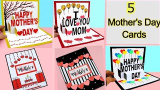 5 DIY Mother's Day 2024 greeting cards / Beautiful card | Make 5 happy mothers day cards 2024