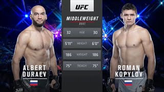 UFC 267: Kopylov vs. Duraev (Full Fight Highlights)