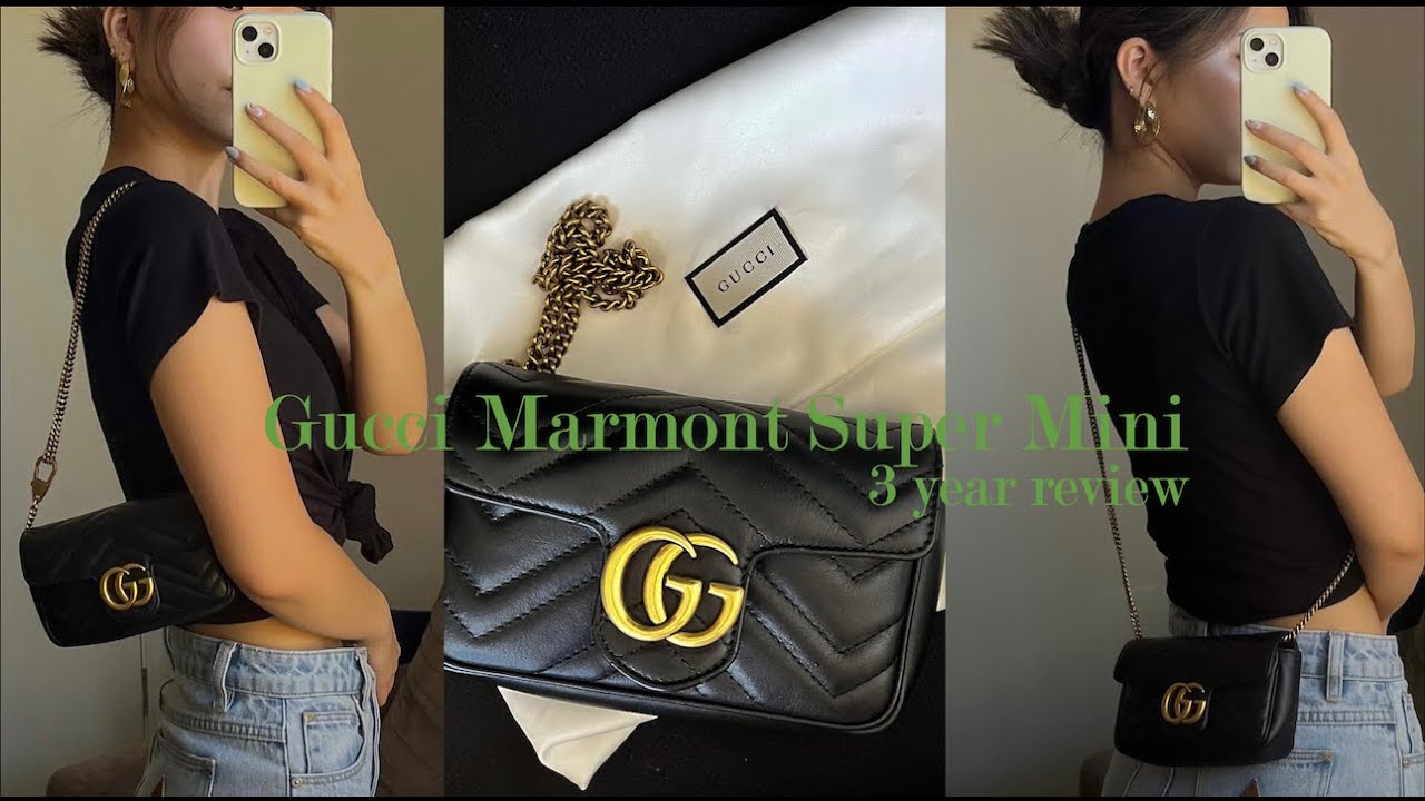 Gucci Marmont Super Mini Review: pros, cons, what fits, ways to wear etc ( super honest) 