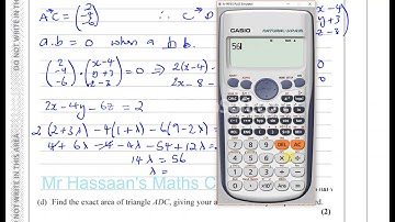 EDEXCEL IAL C34  JAN 2019 Q6c,d   Vectors