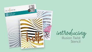 Illusion Twist Background Stencil for Unique Paper Crafting Projects