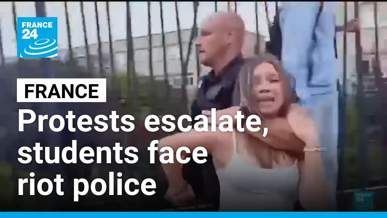 Students face riot police as protests over school conditions escalate in France • FRANCE 24