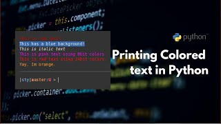 Printing Colored Text in Python