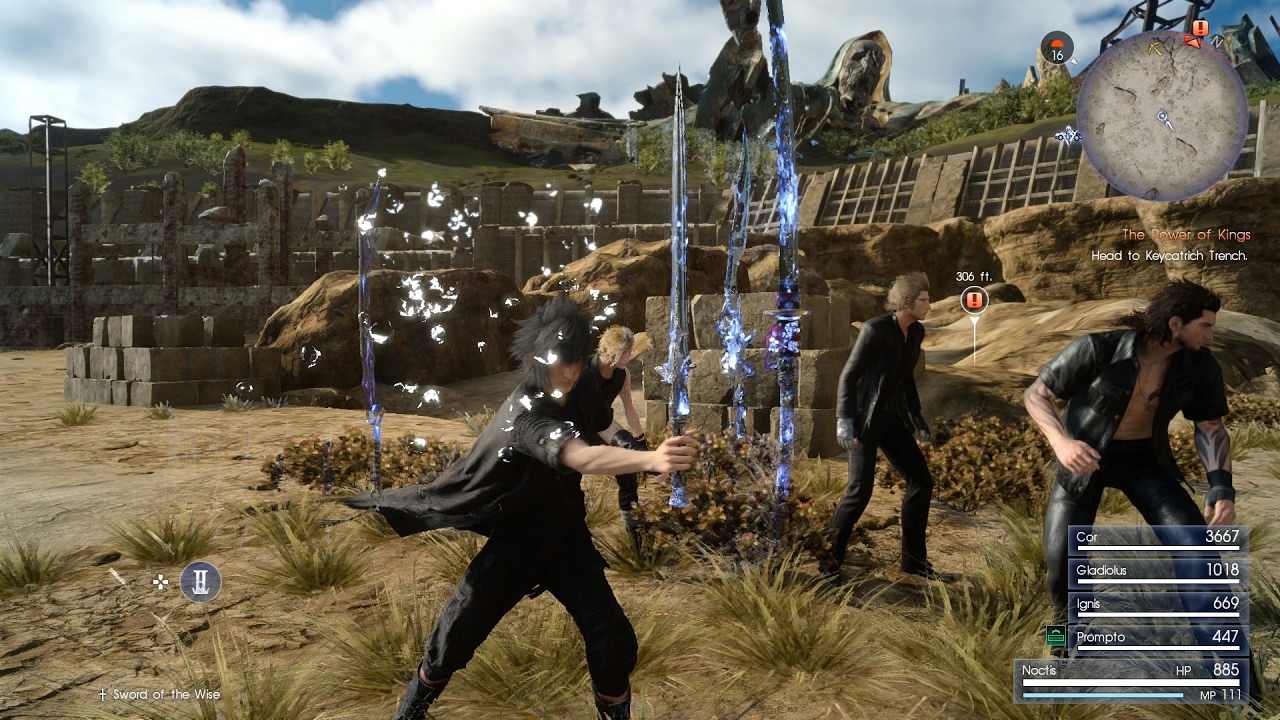 Final Fantasy XV Sword of the Wise Royal Arm, Blazefire Saber,  Mage Mashers, & Masamune - PS4