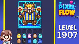 Pixel Flow Level 1907 Solution Walkthrough