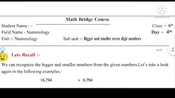 Class 6 maths bridge course day 4 || std 6 semi english maths bridge course day 4