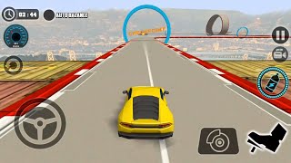 Impossible Car Tracks 3D: Yellow Lambo Driving Stunts SImulator Level 5 Completed ANdroid Gameplay screenshot 3