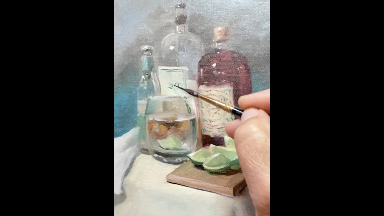 Painting Bottles and Glass Tutorial