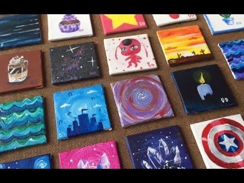 Painting on 22 Tiny Canvases! 