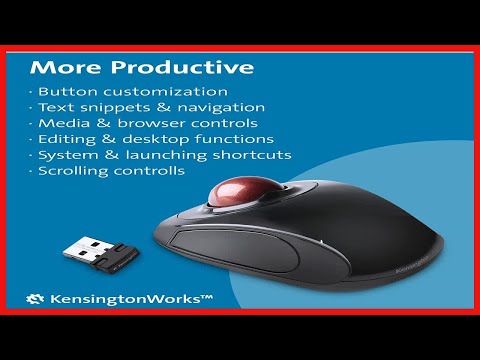 Kensington Orbit Wireless Trackball Mouse with Touch Scroll Ring (K72352US),Black