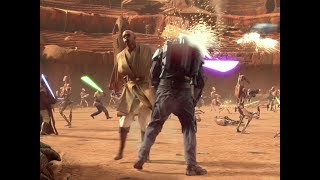 Star Wars Attack of the Clones - The Death of Jango Fett.
