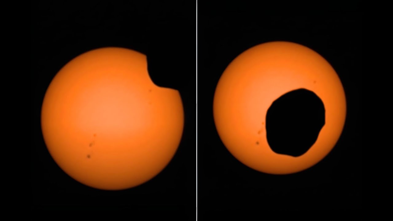 This Is a Solar Eclipse On Mars - YouTube