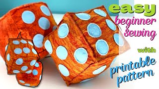 SEWING TUTORIAL: EASY DIY HANGING PLUSH DICE screenshot 2