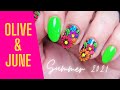 Olive & June Reverse stamping floral nail art