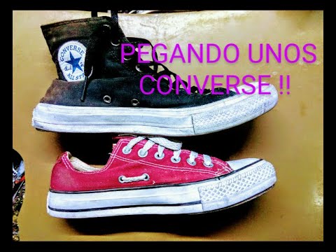COMO PEGAR TUS CONVERSE O SNEAKERS | No los tires!! - YouTube