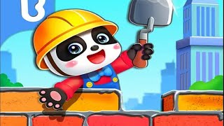 Baby Panda's Earthquake Resistant Building | How To Build a Safe Building | Babybus Games Video screenshot 3